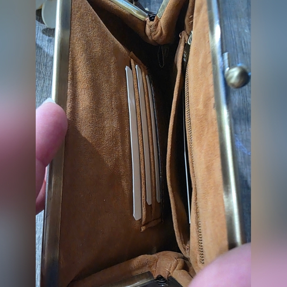 Patricia Nash Brown Embossed Leather Clutch - New - Picture 4 of 6